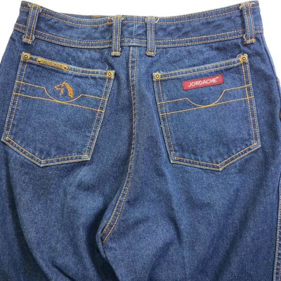 Vintage Jordache High-Waisted Jeans With Horse Embroidery & Contrast Stitching, - Picture 2 of 9